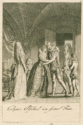 Chodowiecki und die Bartholomäusnacht - Colignys Abschied von seiner Frau E 920