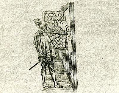 Chodowiecki und die Bartholomäusnacht - König Karl IX schießt auf Hugenotten aus dem Fenster des Louvre