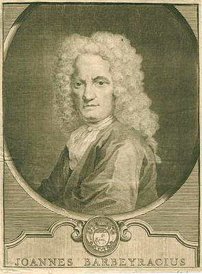 Barbeyrac, Jean<br>1674-1744<br>frz.-ref. Pfarrer u. Philosoph in Berlin, Kupferstich