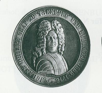 Johann Philipp, Graf zu Isenburg<br>1655-1718<br>Er holte die Hugenotten nach Offenbach und Neu-Isenburg