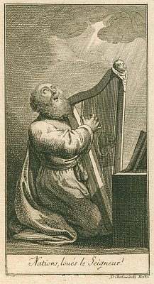 Chodowiecki - David mit der Harfe - Psalmen 2 - 1782 (E 459)