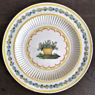 Teller der Fayence-Manufaktur Guischard (Magdeburg), um 1800